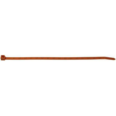HellermannTyton Cable Tie, Printed ID for Metering, 200mm x 4.6 mm, Orange Nylon, Pk-1000