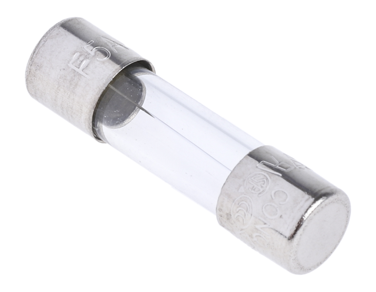 RS PRO 5A F Glass Cartridge Fuse, 5 x 20mm