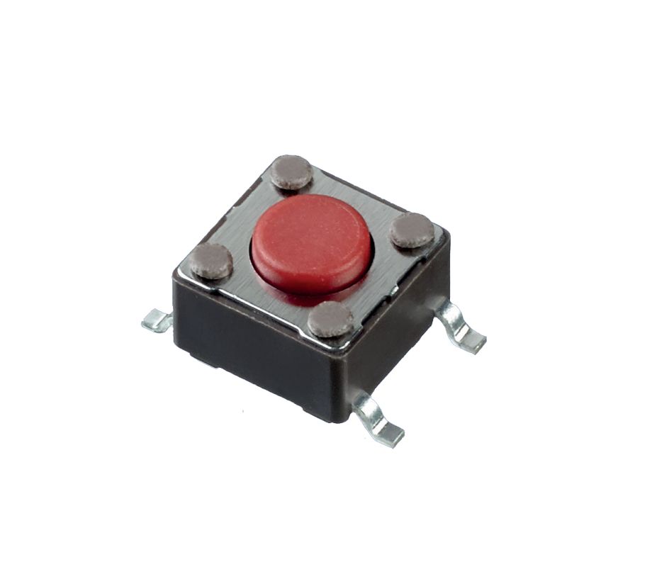 APEM Red Tact Switch, SPST 50mA 4.3mm Surface Mount