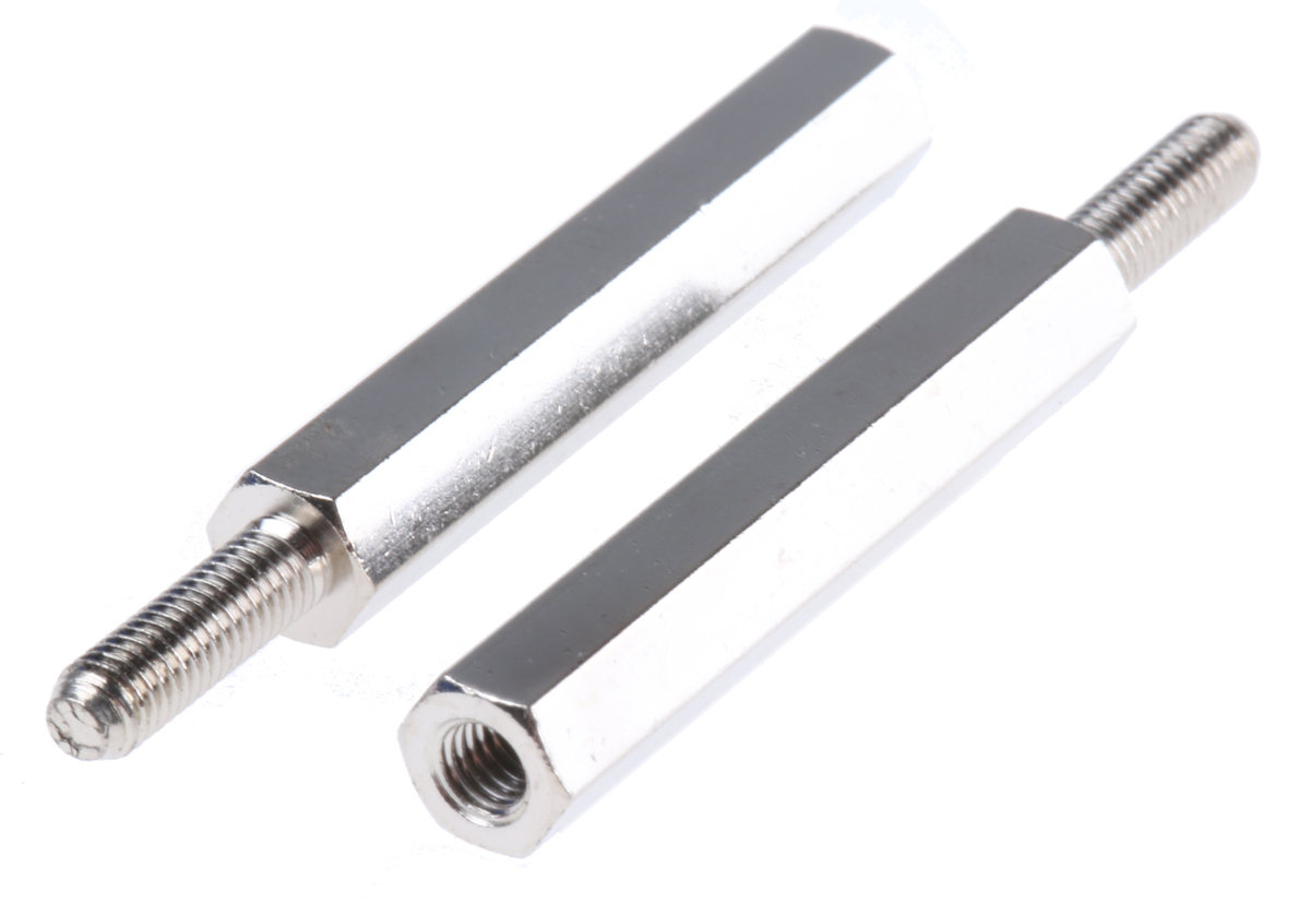 Essentra Standoff, M3 Thread, 30mm Body, Brass, Male/Female