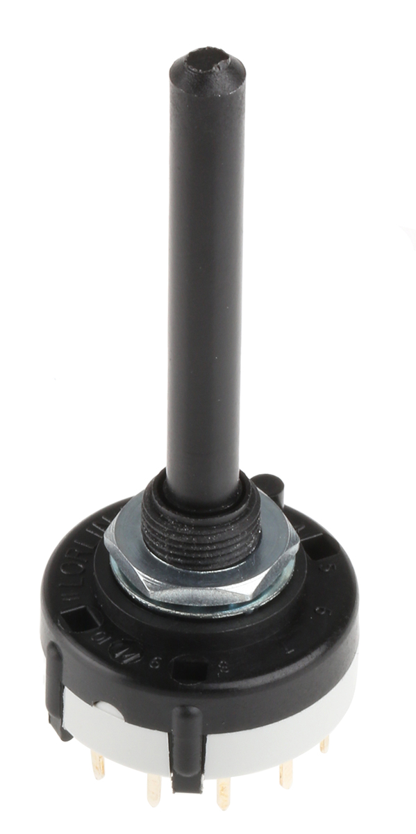 Lorlin, 6 Position DPST Rotary Switch, 150 mA @ 250 V ac, Through Hole