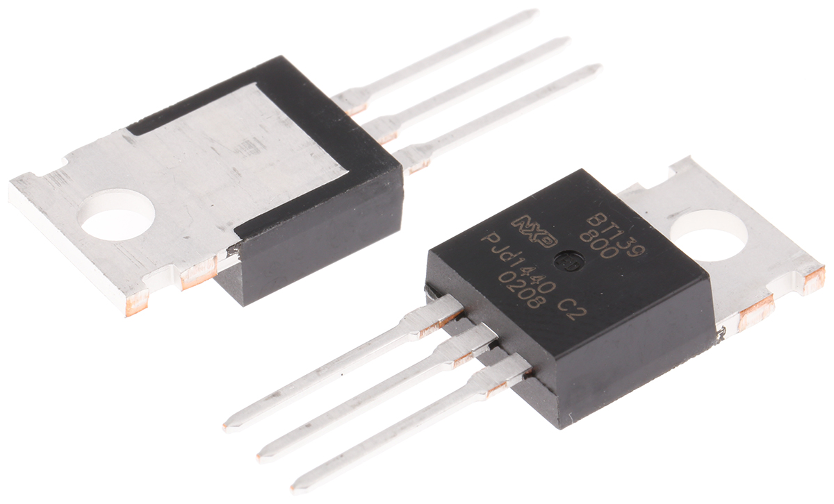 WeEn Semiconductors Co., Ltd Through Hole, 3-pin, TRIAC, 800V, Gate Trigger 1.5V 800V