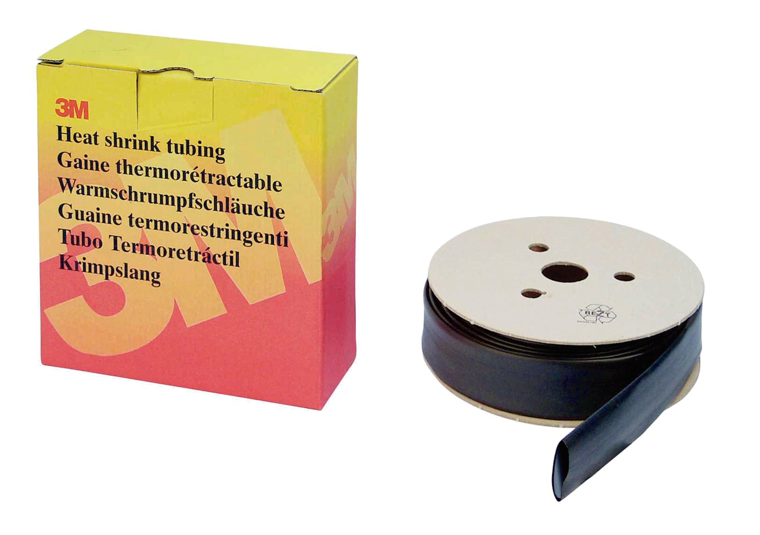 3M Adhesive Lined Heat Shrink Tube, Black 4.8mm Sleeve Dia. x 10m Length 0.0840277777777778 Ratio, HSR Series