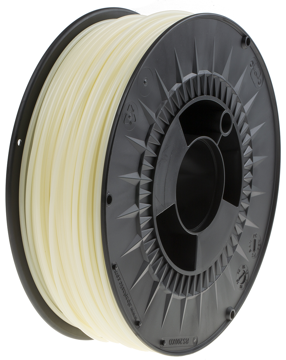 RS PRO 2.85mm Glow in the Dark PLA 3D Printer Filament, 1kg