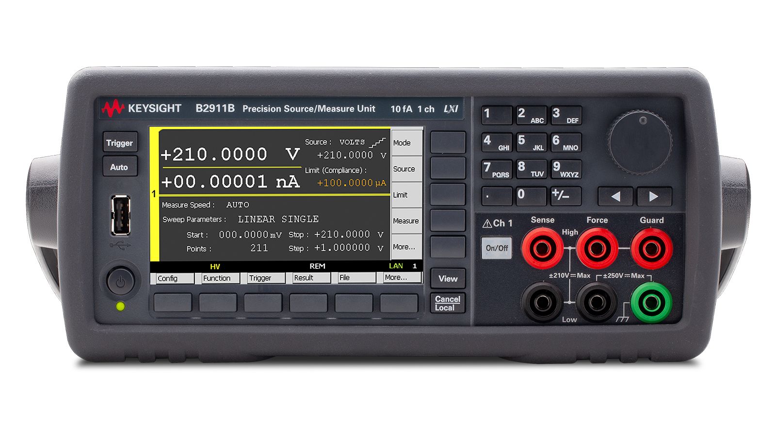 Keysight Technologies B2900B Series Source Meter, 100 nV → 210 V, 1-Channel, 31.8 W Output