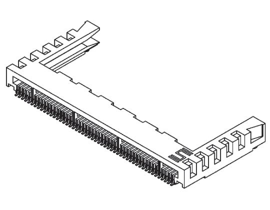 Samtec MB1 Series Female Edge Connector, Surface Mount, 20-Contacts, 1mm Pitch, 1-Row, Solder Termination