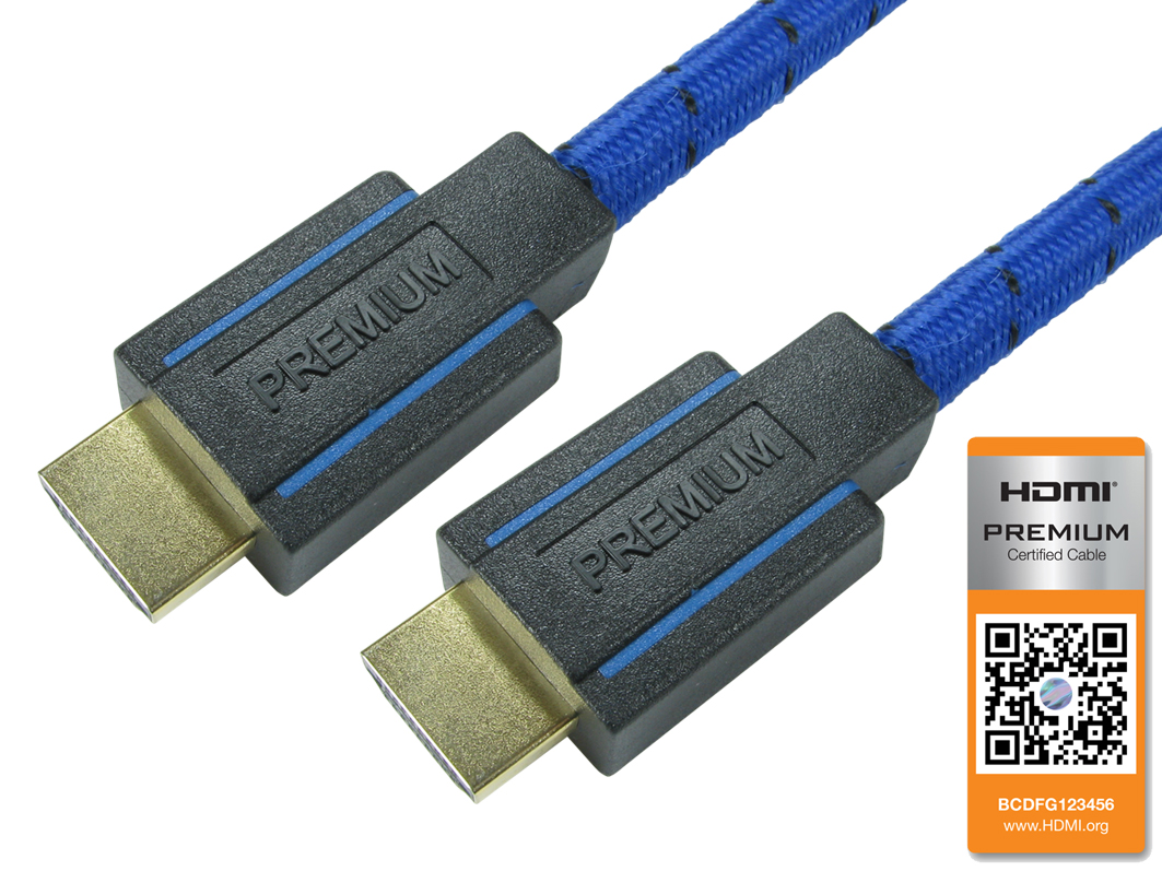 NewLink Premium Certified V2.0 B, 1.8m Male HDMI to Male HDMI Premium High Speed 4K @ 60Hz