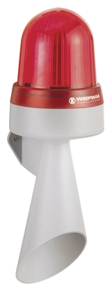 Werma 435 Series Red Horn Beacon, 115 → 230 V ac, IP65, Bracket Mount, 108dB at 1 Metre