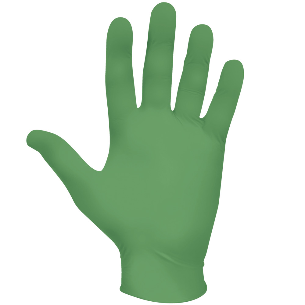 Showa Green Nitrile Disposable Gloves, 100 per Pack