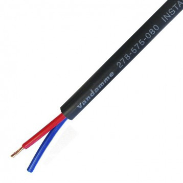 Van Damme 2 Core Speaker Cable, 0.75 mm² CSA, 5.6mm od, 100m, Grey