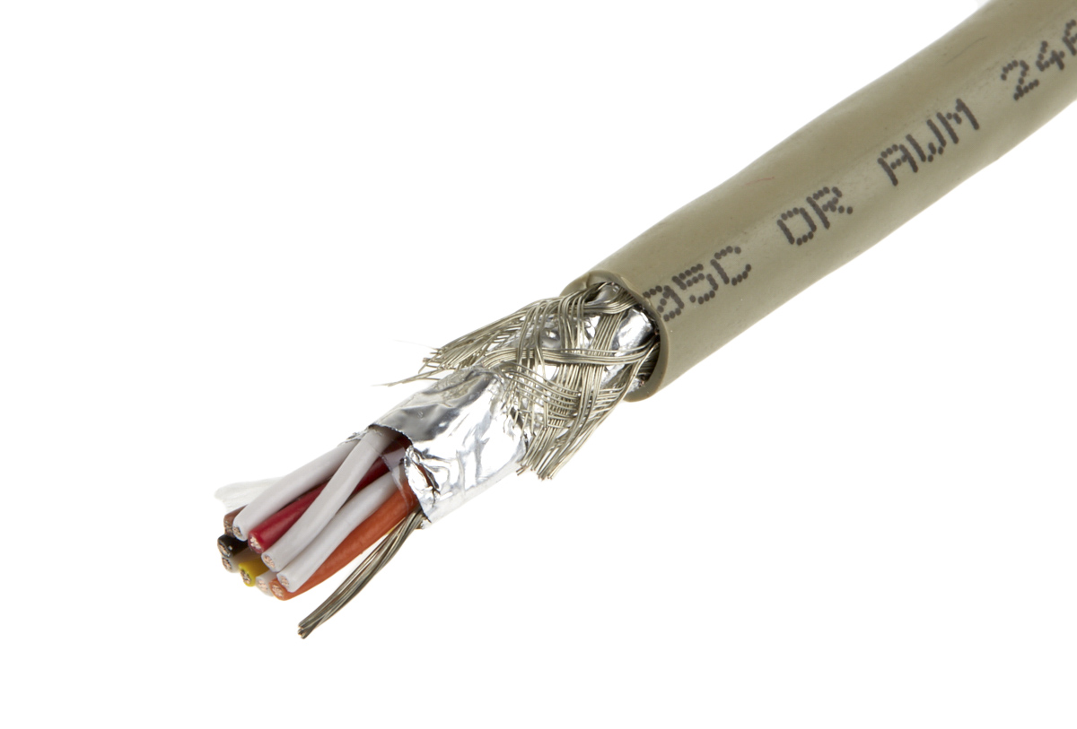 Alpha Wire ProTekt Series Data Cable, 5 Pairs, 10 Cores, 0.23 mm², Screened, 24 AWG, 50m, Foil and Braid Shield