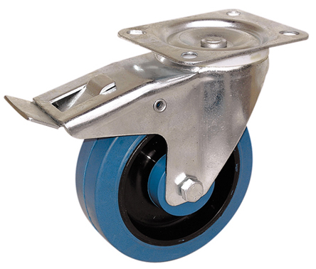 Guitel Hervieu Braked Swivel Castor Wheel, 250kg Capacity, 125mm Wheel