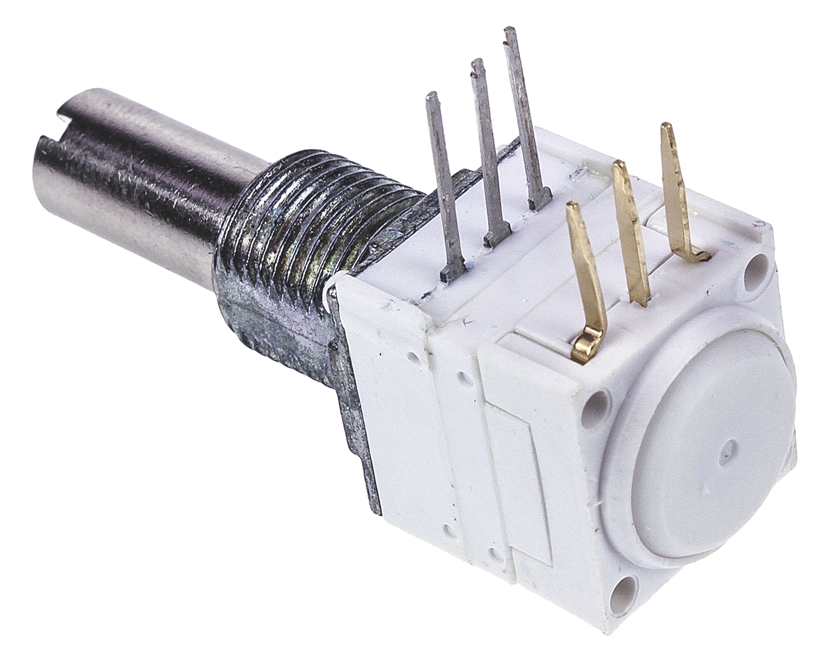Vishay 149 5kΩ Rotary Potentiometer 2-Gang, Panel Mount (Through Hole), 14921F0GJSX13502KA