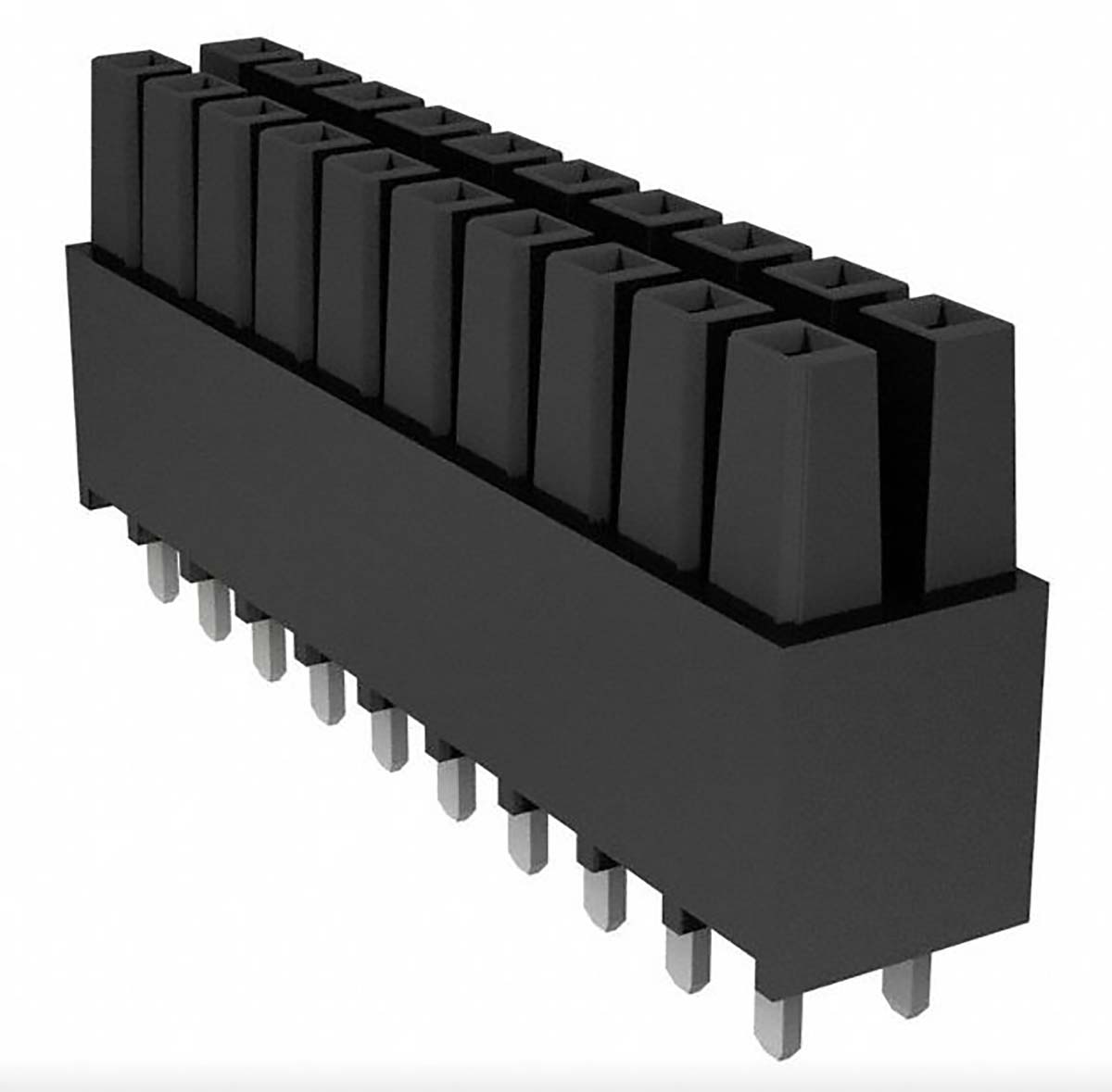 Samtec IPS1 Series Right Angle Through Hole Mount PCB Socket, 40-Contact, 2-Row, 2.54mm Pitch, Solder Termination