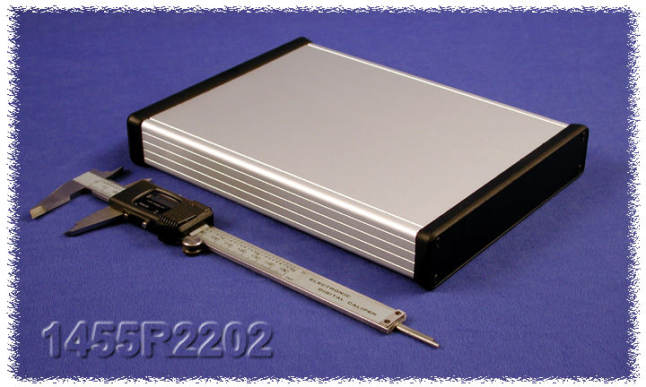Hammond 1455 Series Extruded Aluminium Enclosure, IP54, 220 x 165 x 31mm