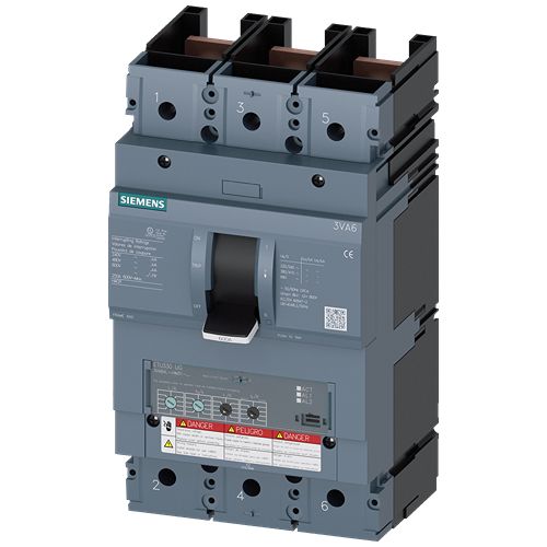 Siemens, SENTRON MCCB 3P 400A, Breaking Capacity 65 kA, Fixed Mount