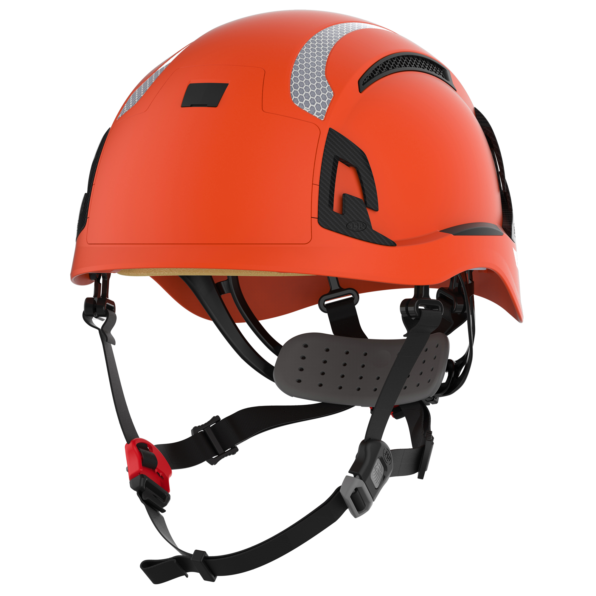 JSP EVO ALTA Orange Hard Hats with Chin Strap, Ventilated