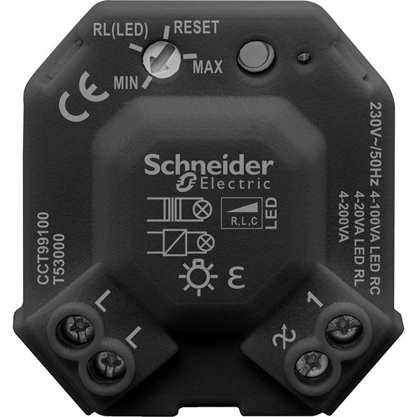 Schneider Electric Black Dimmer Light Switch, 1 Gang, CCT