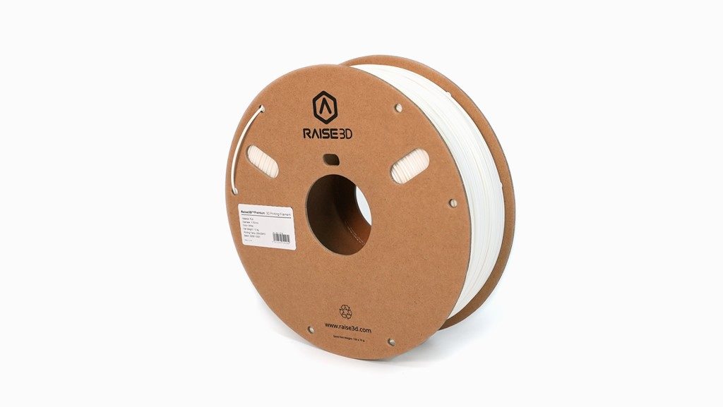 Raise3D 1.75mm White PLA 3D Printer Filament, 1kg