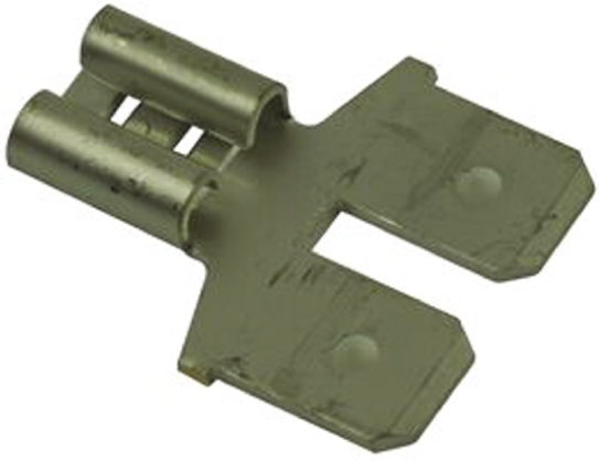 TE Connectivity Female to Male Spade Connector, Adapter, 6.35 x 0.81mm Tab Size