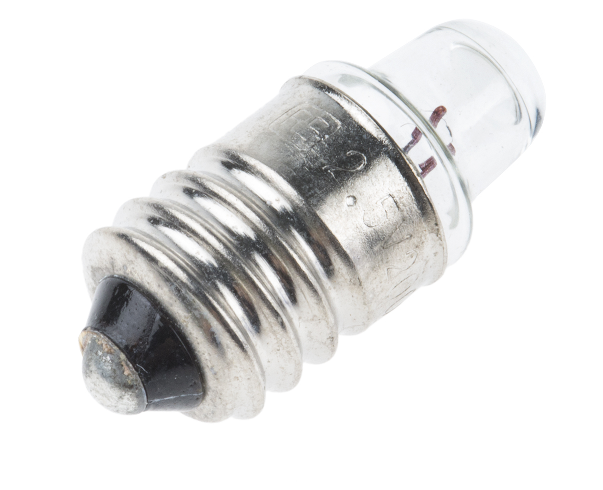 RS PRO E10 Indicator Light, Clear, 2.5 V, 200 mA, 30h