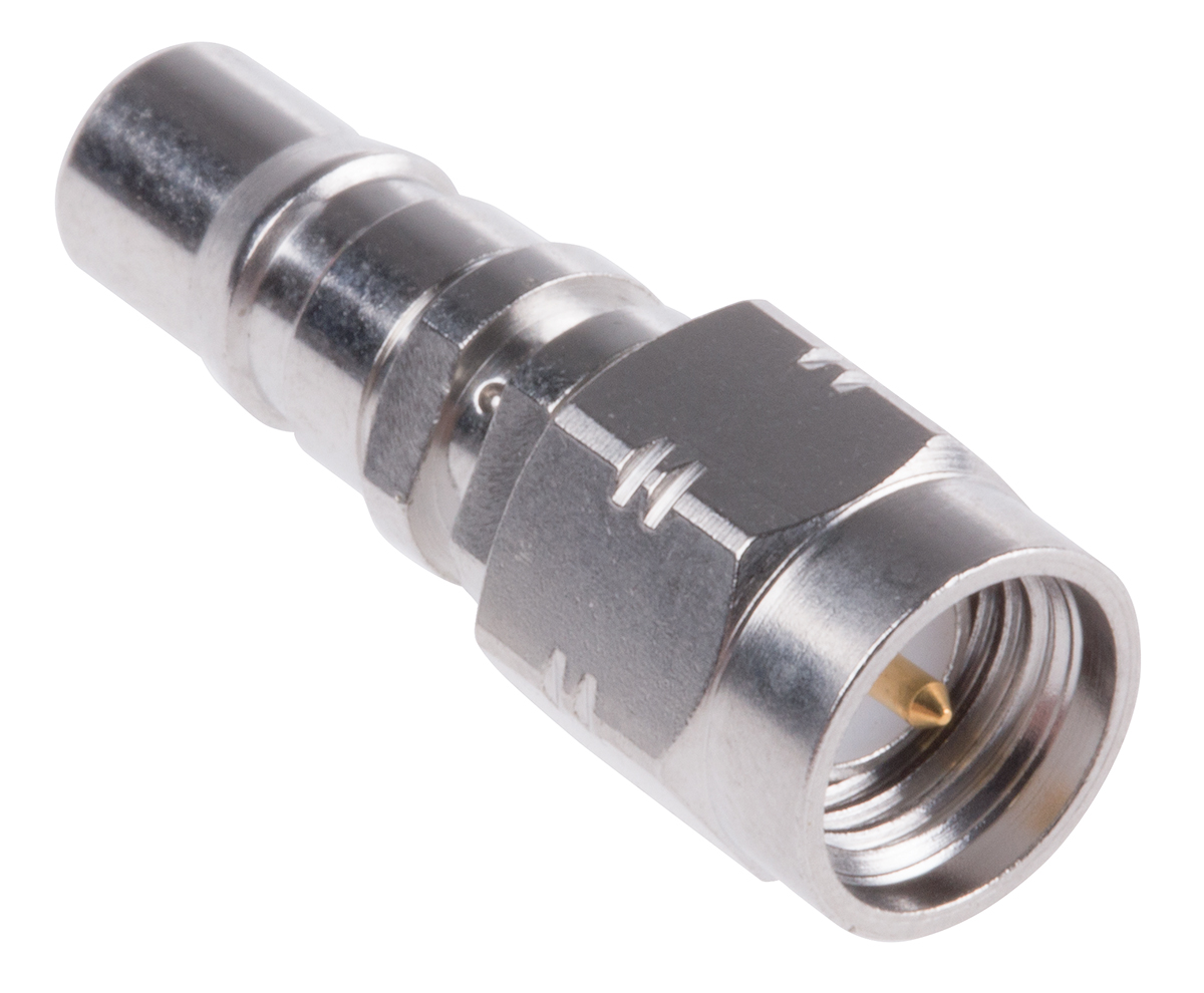 Radiall Straight 50Ω RF Adapter QMA Socket to SMA Plug 6GHz