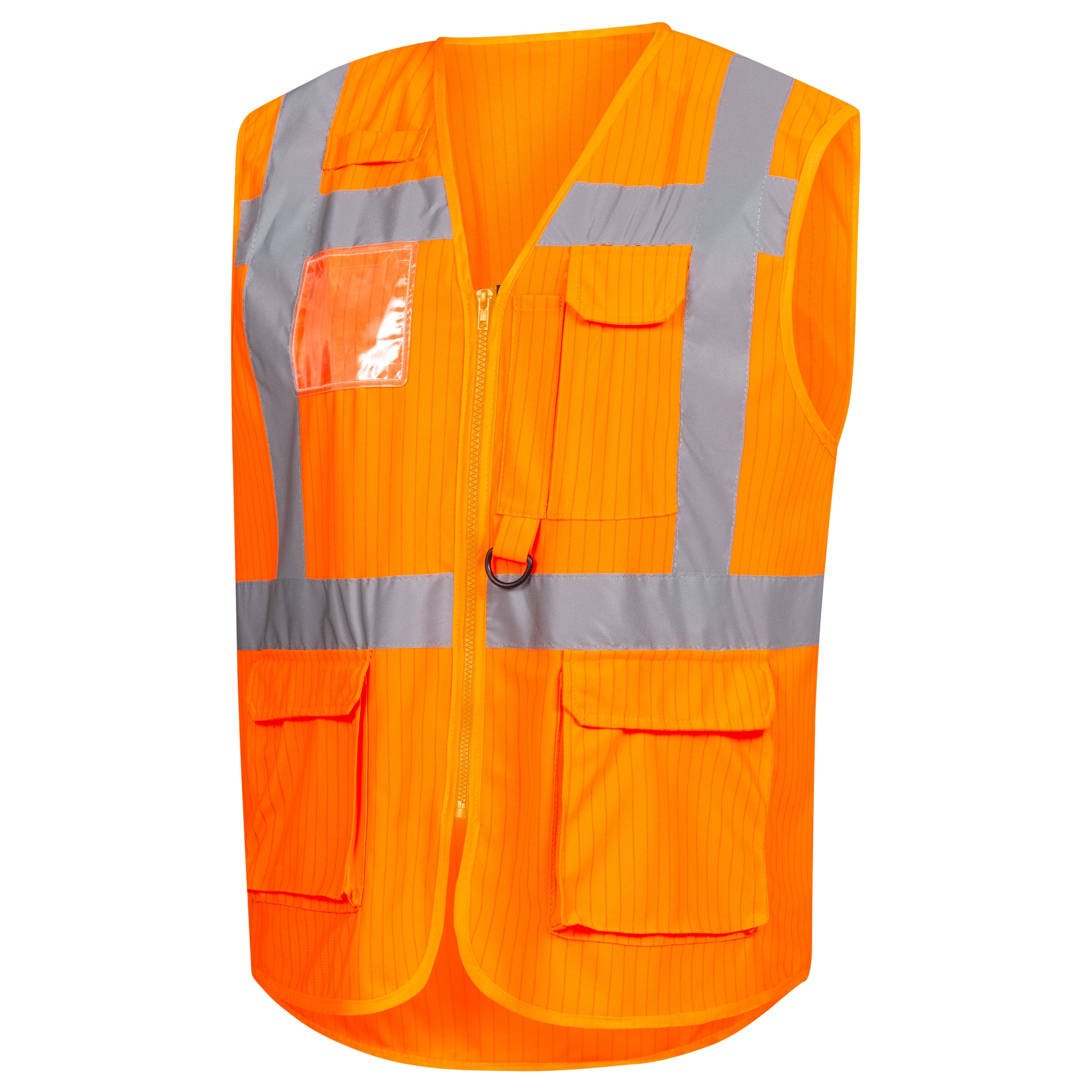 NITRAS SAFETY Orange Hi-Vis Hi Vis Vest, M