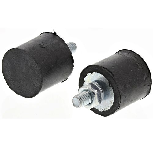 FIBET Cylindrical M8 Anti Vibration Mount, Male Buffer Foot with 140kg Compression Load