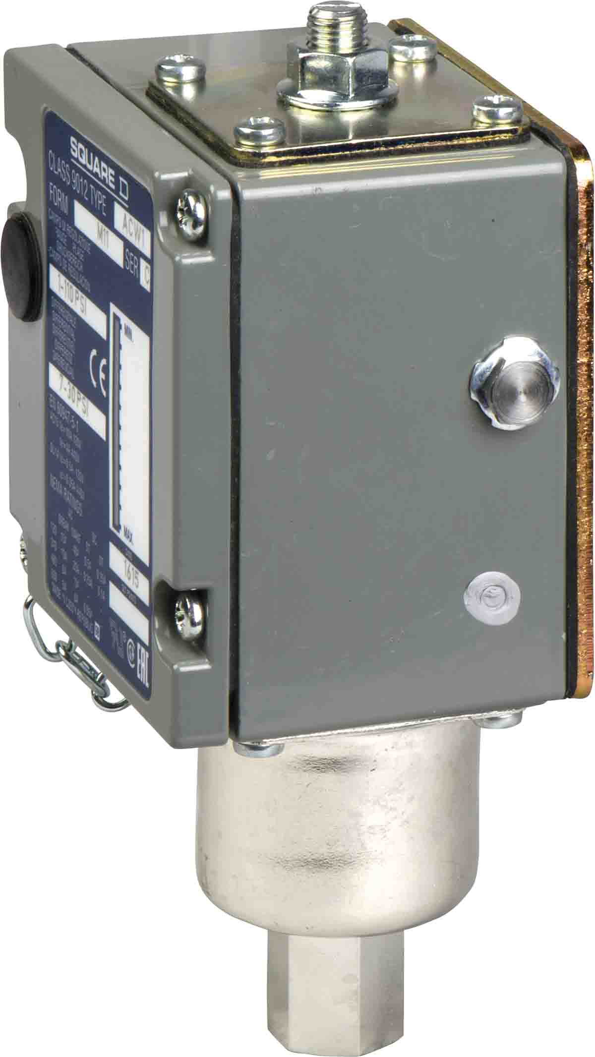 Telemecanique Sensors Pressure Sensor, 0.07bar Min, 7.6bar Max, 1 C/O Output, Differential Reading