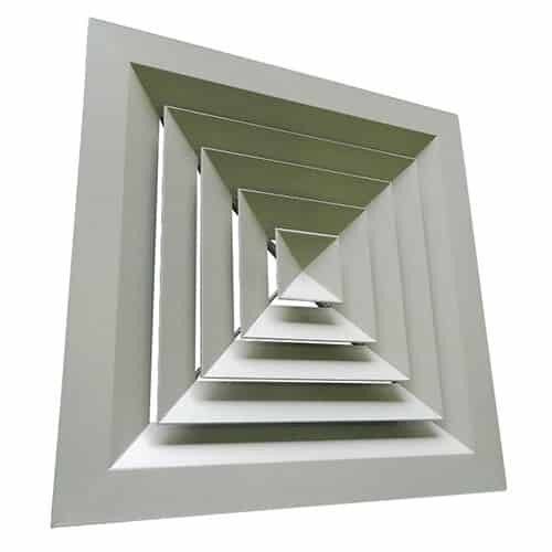 RS PRO White Aluminium Louvre, Square Face Slat, 450 x 450mm