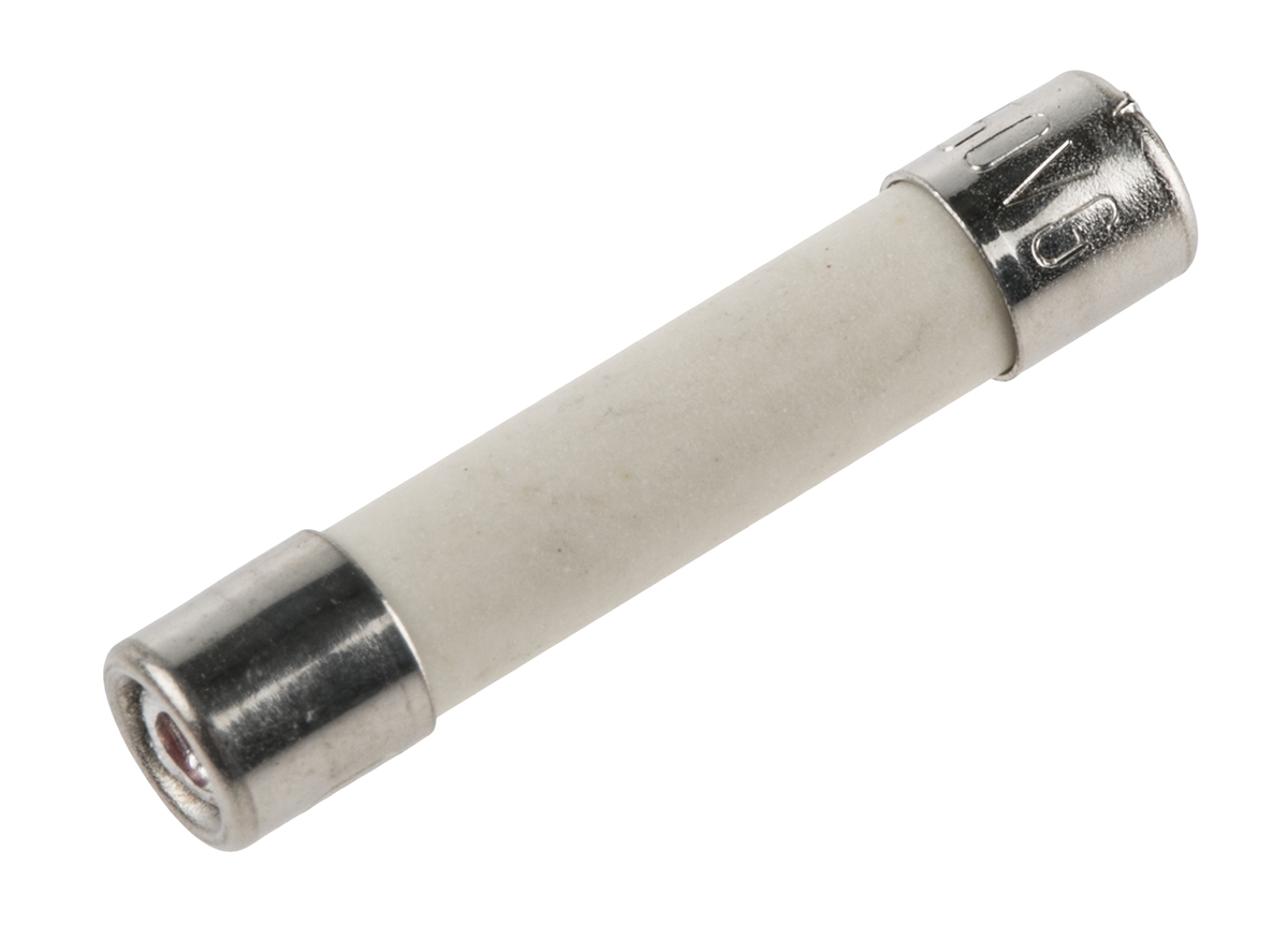 SIBA 10A F Ceramic Cartridge Fuse, 5 x 25mm
