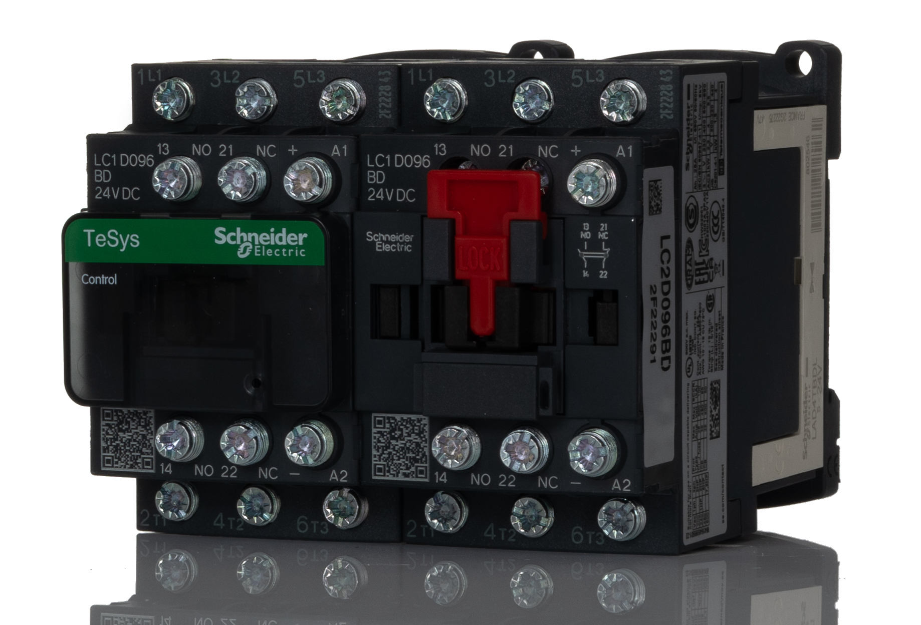 Schneider Electric TeSys D LC2D Contactor, 24 V dc Coil, 3-Pole, 5.5 kW, 300 V dc, 690 V ac