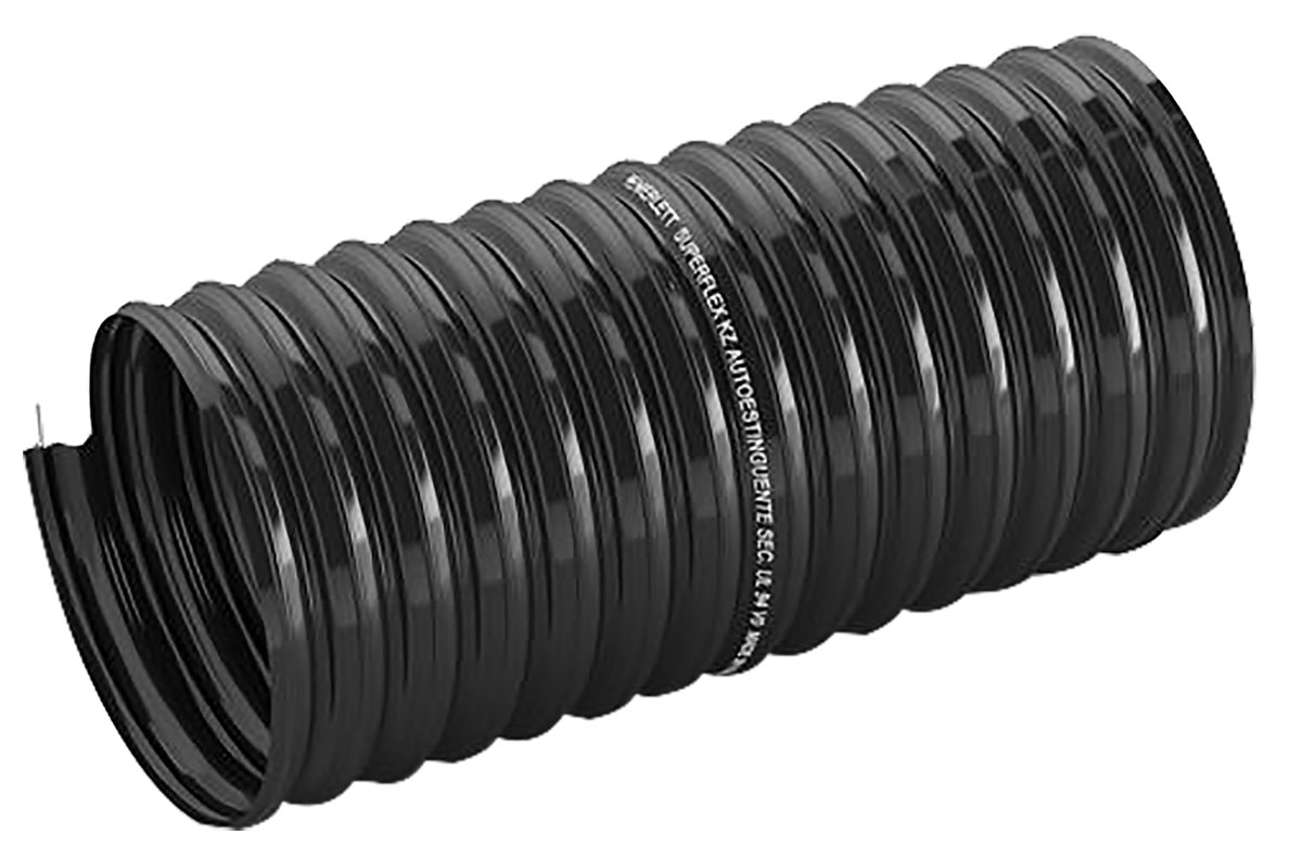 Contitech Black PVC Reinforced Flexible Ducting, 5m, 50mm ID