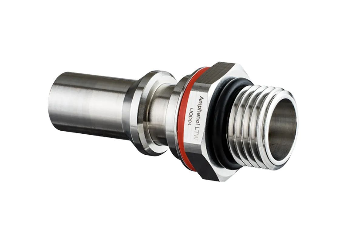 Amphenol Industrial Connector, 4 Contacts, Push Pull, 9/16 in Connector, Plug, Male, SQD04 Series