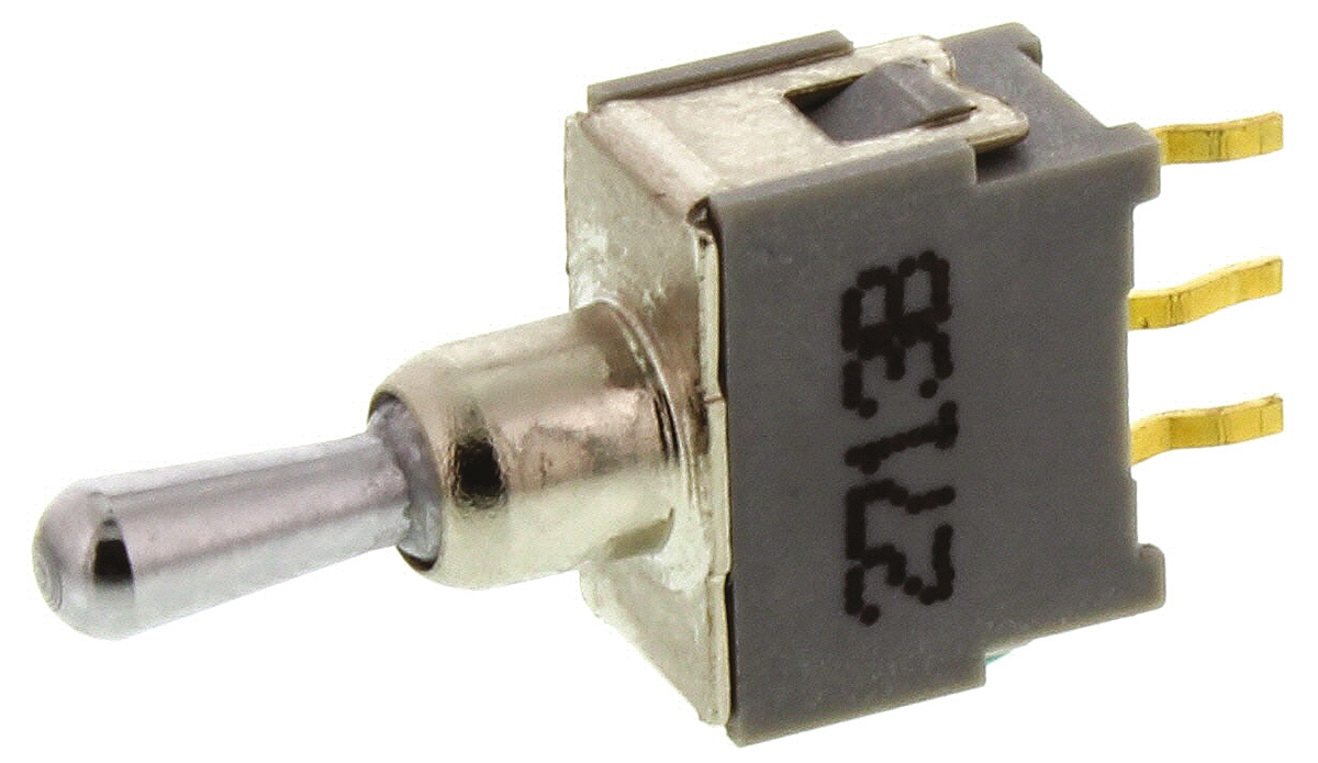 KNITTER-SWITCH Toggle Switch, PCB Mount, On-Off-On, SPDT, Through Hole Terminal, 48V