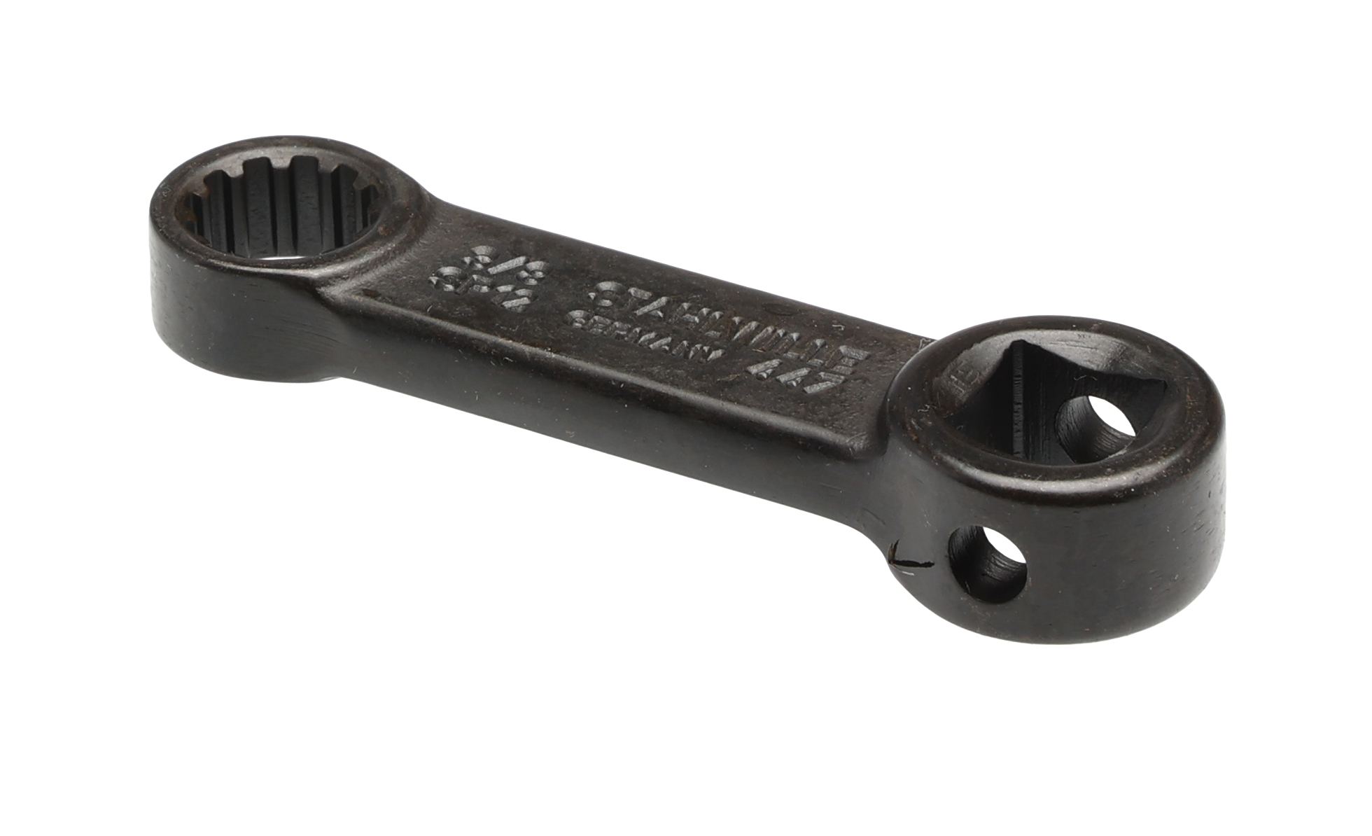 STAHLWILLE 447A series Series Square Spline Drive Adaptor, 50.8 mm, 14.9 x 8 / 19 x 11mm Insert, Gunmetal Finish