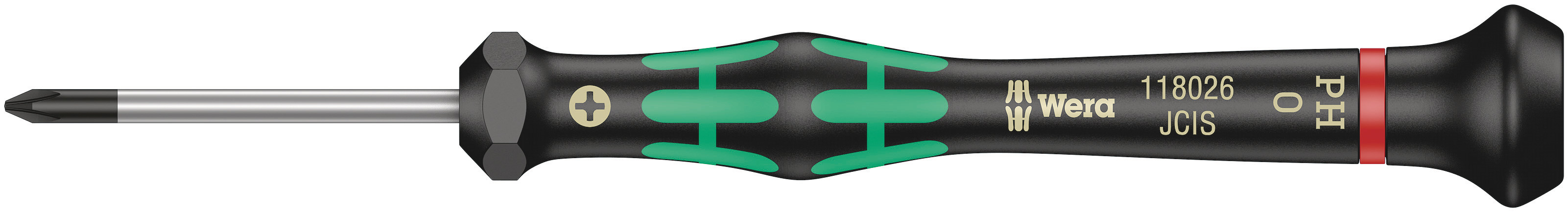 Wera Phillips Precision Screwdriver, PH0 Tip, 40 mm Blade, 137 mm Overall