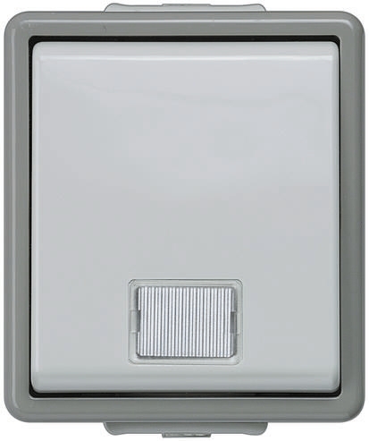 Siemens Grey Rocker Light Switch, 1 Way, 1 Gang, Delta