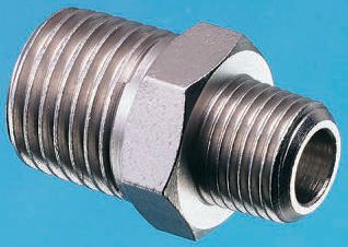Legris LF3000 Series Straight Threaded Adaptor, R 3/4 Male to R 3/4 Male, Threaded Connection Style