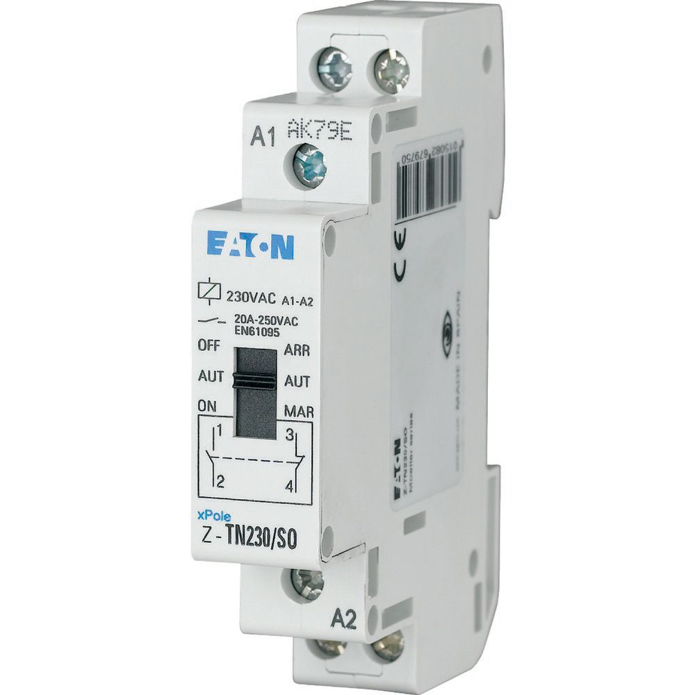 Z-TN Series Relay, DIN Rail Mount, 230V ac Coil, SPDT, 2-Pole, 20A Load