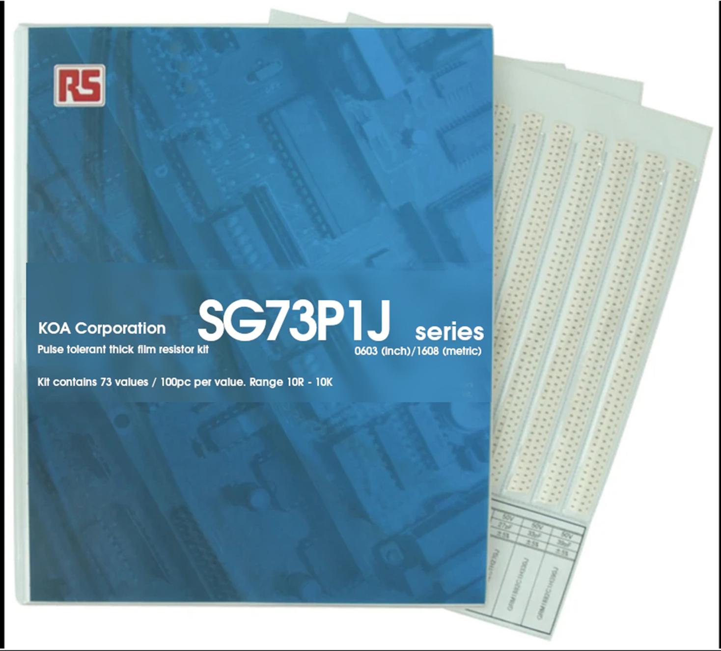 KOA, SG73P Thick Film, SMT 73 Resistor Kit, with 7300 pieces, 10Ω → 10kΩ