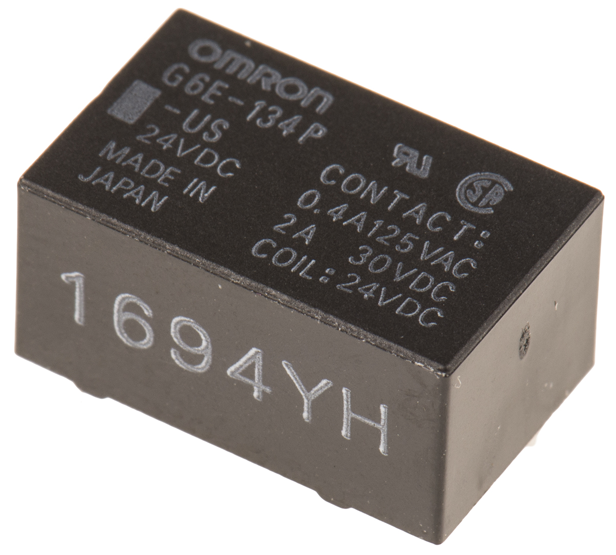Omron PCB Mount Power Relay, 24V dc Coil, 3A Switching Current, SPDT