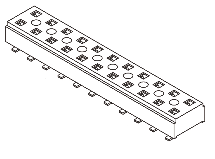 Samtec CLT Series Straight Surface Mount PCB Socket, 20-Contact, 2-Row, 2mm Pitch, Solder Termination