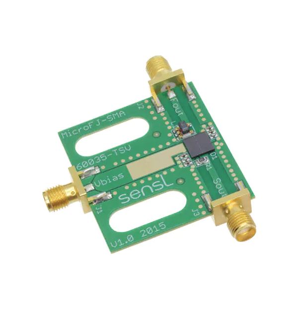 onsemi MicroFJ-60035-TSV Mounted onto a PCB with Three SMA Connectors Evaluation Board MICROFJ-60035-TSV-TR,