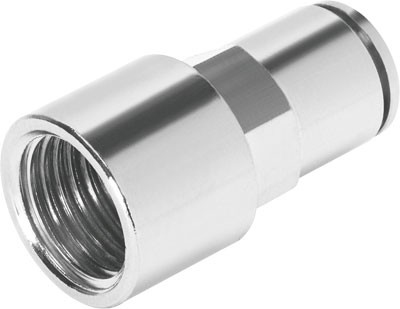 Festo NPQH Series Straight Threaded Adaptor, G 1/4 Female to Push In 6 mm, Threaded-to-Tube Connection Style, 578356