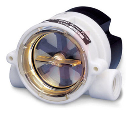 Gems Sensors RFO Series RotorFlow Electronic Flow Sensor for Liquid, 1.5 gal/min Min, 20 gal/min Max