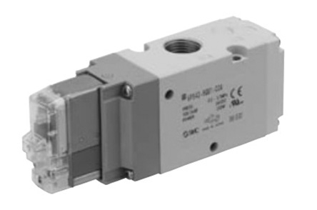 SMC 3/2 Pneumatic Solenoid Valve - Solenoid/Pilot G 3/8 VP300 Series 24V dc