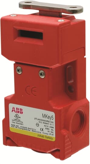 ABB MKey5+ Switch Safety Interlock Switch, Key Actuator Included, Plastic