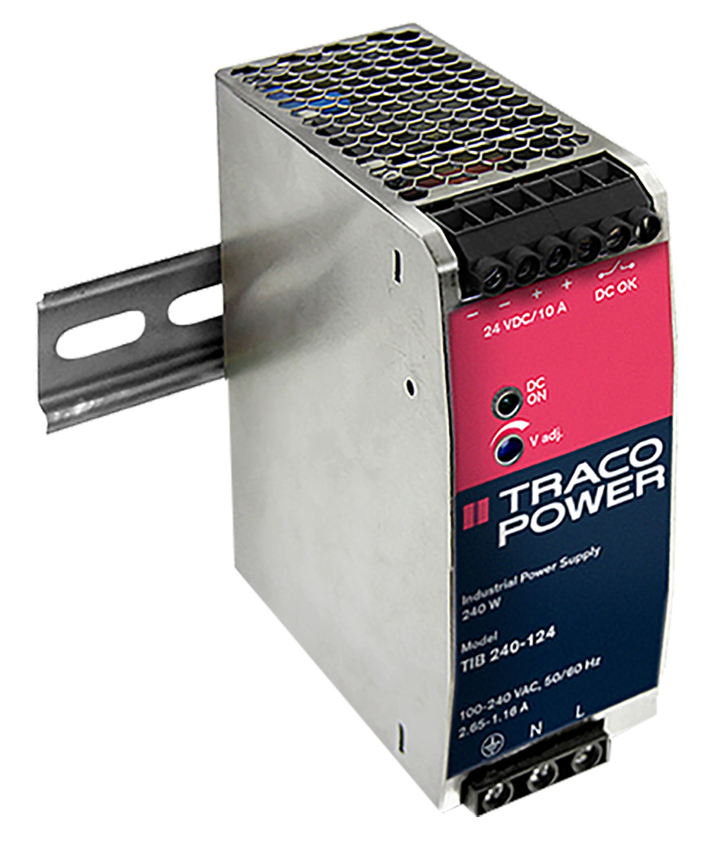 TRACOPOWER TIB Switched Mode DIN Rail Power Supply, 85 → 264V ac ac Input, 24V dc dc Output, 3.4A Output, 80W