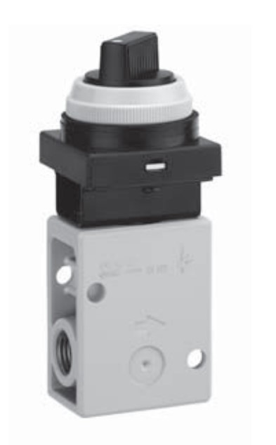 SMC Twist Selector Pneumatic Relay Mechanical Valve VM200 Series, G 1/4, 1/4in, III B